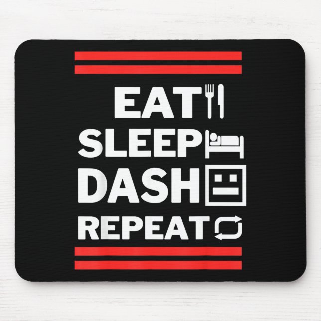 Eat Sleep Dash Repeat Video Game Mouse Pad (Front)