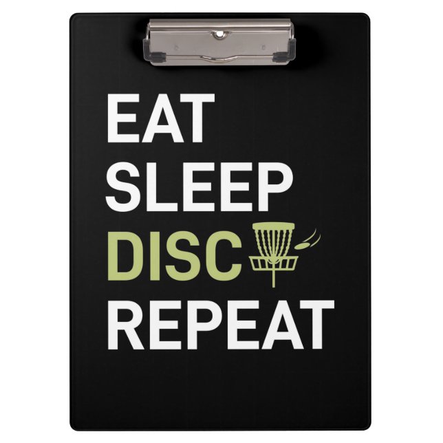 Eat Sleep Disc Golf Repeat Clipboard (Front)