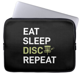 Eat Sleep Disc Golf Repeat Laptop Sleeve