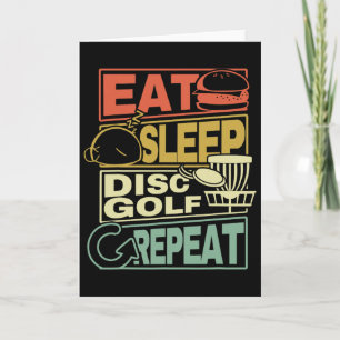 Eat Sleep Disc Golf Repeat Shirt I Funny Discgolf Card
