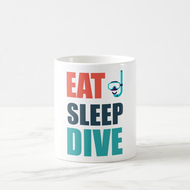 Eat, Sleep, Dive Coffee Mug (Center)