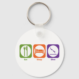Eat Sleep Dive Key Ring