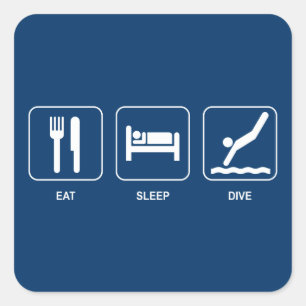 Eat Sleep Dive Sticker
