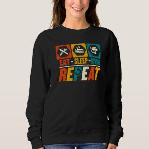 Eat Sleep Diving Repeat  Scuba Diving Snorkelling  Sweatshirt
