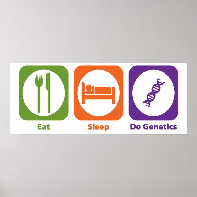 Eat Sleep Do Genetics Poster (Front)
