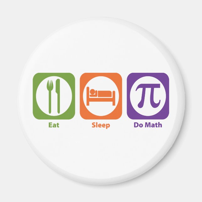 Eat Sleep Do Math Magnet (Front)