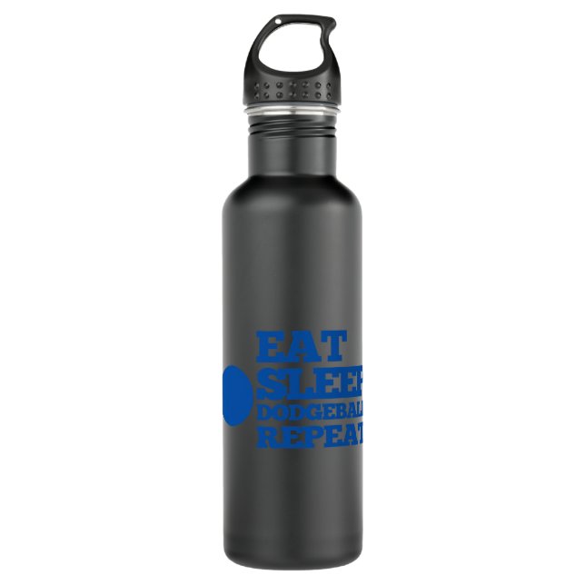 Eat Sleep Dodgeball and Repeat 710 Ml Water Bottle (Front)