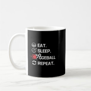 Eat Sleep Dodgeball Repeat Funny Dodgeball Player Coffee Mug