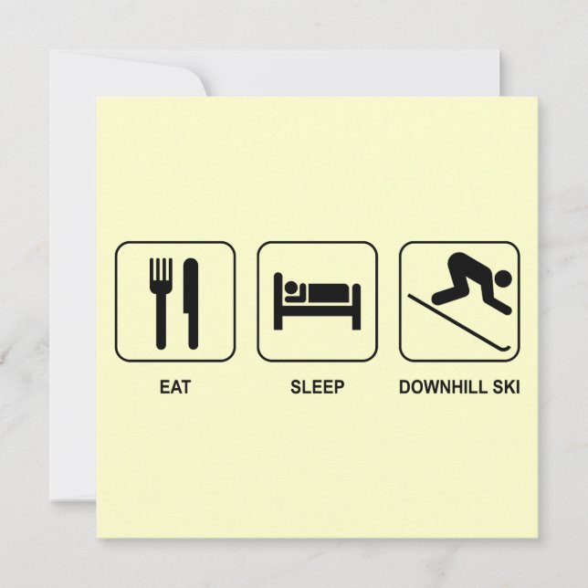 Eat Sleep Downhill Ski (Front)