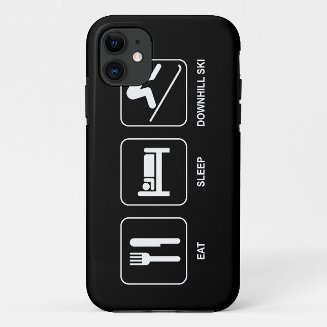 Eat Sleep Downhill Ski Case-Mate iPhone Case (Back)