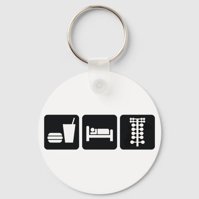 Eat Sleep Drag Race Key Ring (Front)