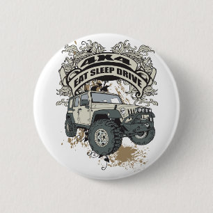 Eat, Sleep, Drive 4x4 6 Cm Round Badge