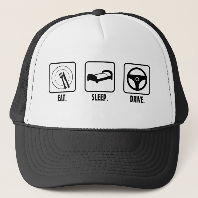 Eat. Sleep. Drive. Trucker Hat (Front)