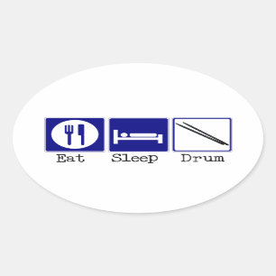 Eat, Sleep, Drum Oval Sticker