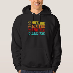 Eat Sleep Drum Repeat  Drummer Apparel Hoodie