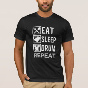 Eat Sleep Drum Repeat Funny Drummer mens shirt