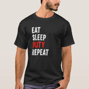 Eat Sleep Duty Repeat Policeman Police Officer Cop T-Shirt