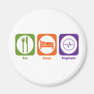 Eat Sleep Engineer Magnet