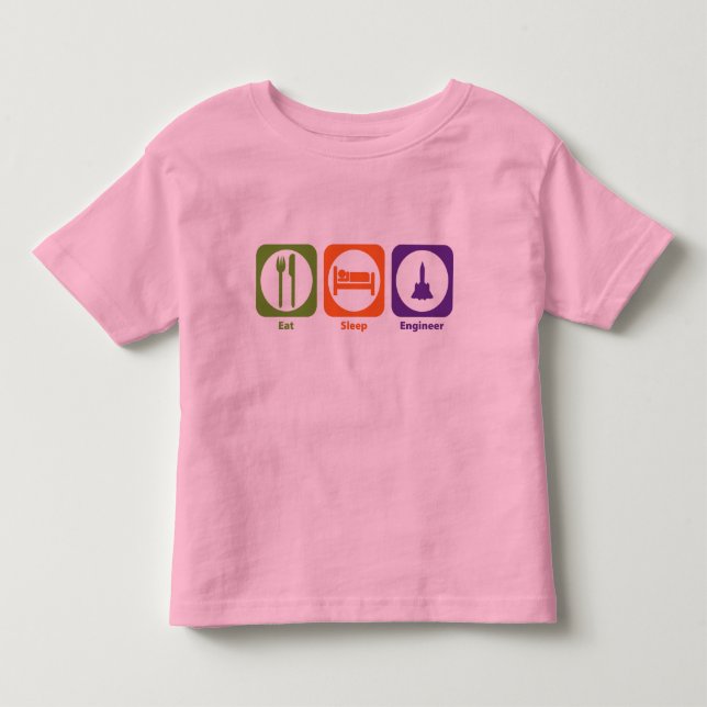 Eat Sleep Engineer Toddler T-Shirt (Front)