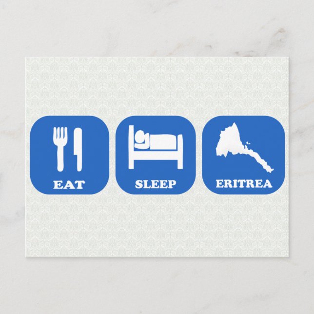 Eat Sleep Eritrea Postcard (Front)