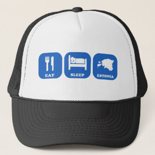 Eat Sleep Estonia Trucker Hat