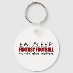 Eat Sleep Fantasy Football Key Ring