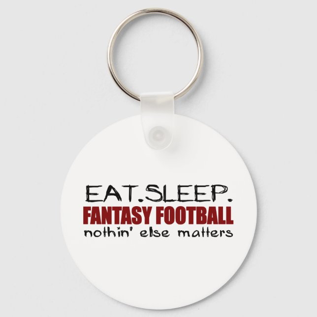 Eat Sleep Fantasy Football Key Ring (Front)
