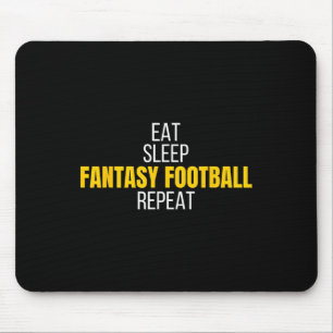 Eat Sleep Fantasy Football Repeat Vintage Draught Mouse Pad