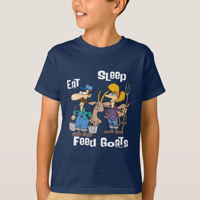 Eat Sleep Feed Goats T-Shirt (Front)