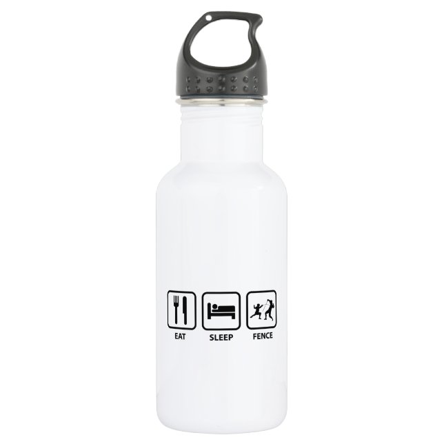 Eat Sleep Fence 532 Ml Water Bottle (Front)