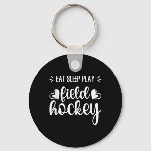 Eat Sleep Field Hockey Repeat Girls Players Traini Key Ring