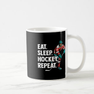 Eat Sleep Field Hockey Repeat Ice Hockey Stick Cle Coffee Mug