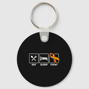 Eat Sleep Fight Leukaemia Blood Cancer Awareness 1 Key Ring