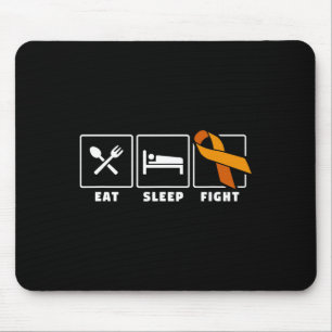 Eat Sleep Fight Leukaemia Blood Cancer Awareness 1 Mouse Pad