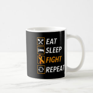 Eat Sleep Fight Leukaemia Blood Cancer Awareness Coffee Mug
