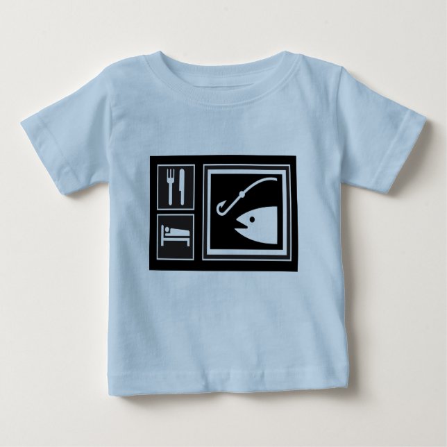 Eat Sleep FISH! Baby T-Shirt (Front)