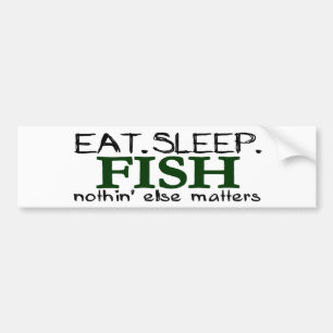Eat Sleep Fish Bumper Sticker