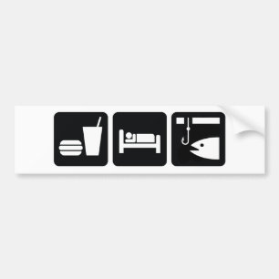 Eat Sleep Fish Bumper Sticker