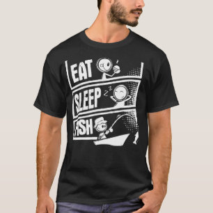Eat Sleep Fish Funny For Dad T-Shirt