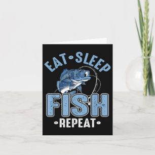 Eat Sleep Fish Repeat Card