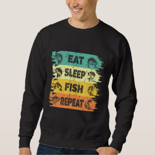 Eat Sleep Fish Repeat Lifestyle Sweatshirt