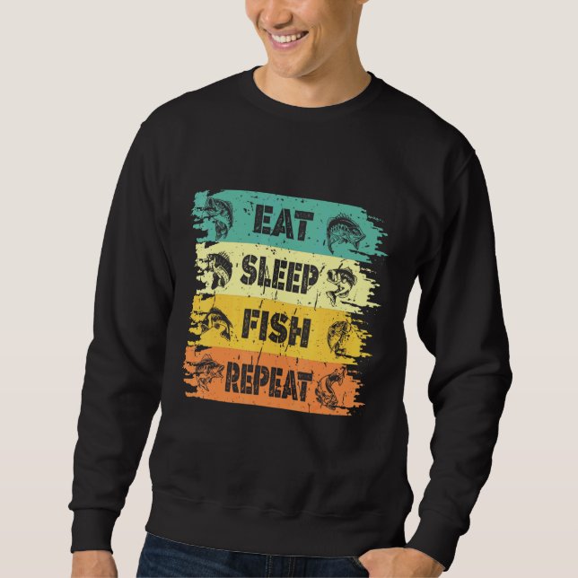 Eat Sleep Fish Repeat Lifestyle Sweatshirt (Front)