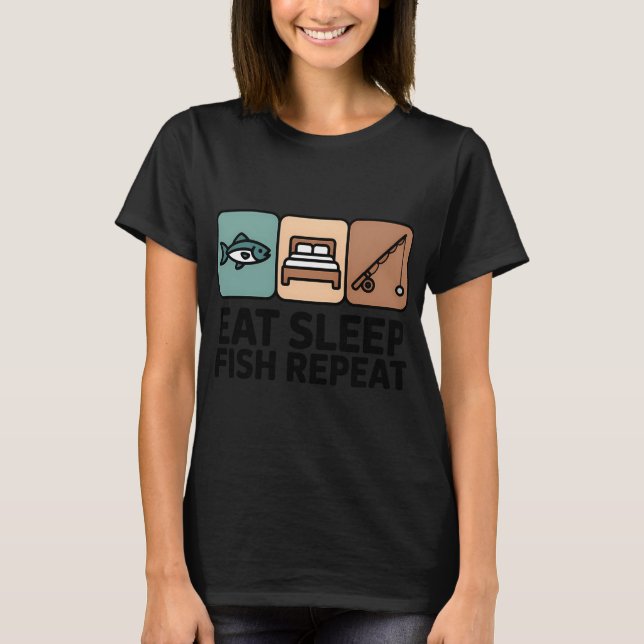 Eat Sleep Fish Repeat T-Shirt (Front)