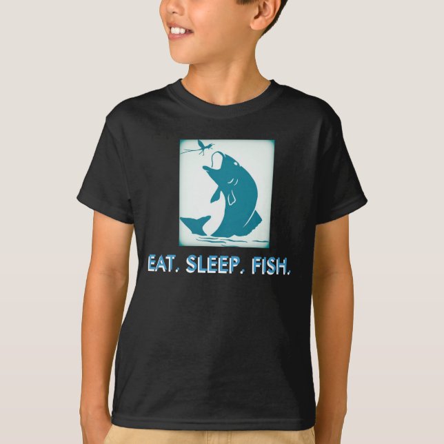 Eat, Sleep, Fish Youth Tee (Front)