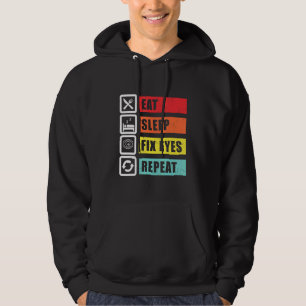 Eat Sleep Fix Eyes Optician Ophthalmologist Contac Hoodie