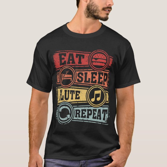 Eat Sleep Flute Repeat T-Shirt (Front)