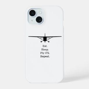 Eat Sleep Fly 172 Repeat Aeroplane iPhone 15 Case