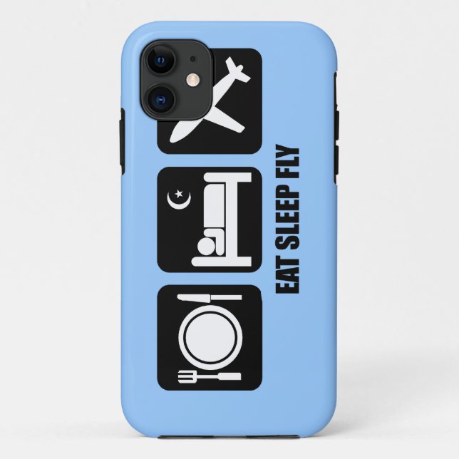 eat sleep fly Case-Mate iPhone case (Back)
