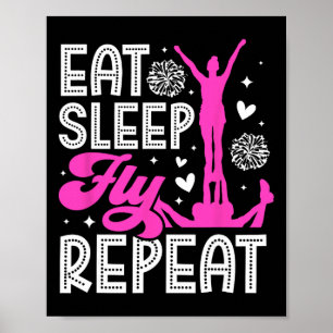 Eat Sleep Fly Cheer Flyer Cheerleading Flyer _1 Poster