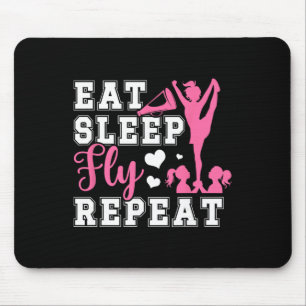 Eat Sleep Fly Cheer Flyer Cheerleading Flyer Mouse Pad